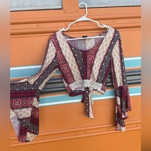 Flare Sleeve Boho Top